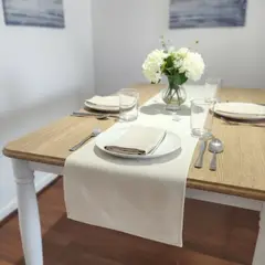 GENERICO - Pack de 10 Caminos de mesa 30×160 cm Algodón crea crudo Acron Studio