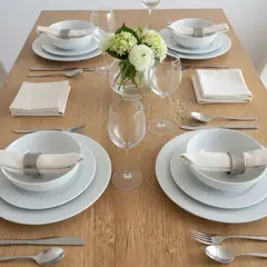 GENERICO - Pack de 4 servilletas de tela 30×30 cm Algodón crea color crudo Acron Studio