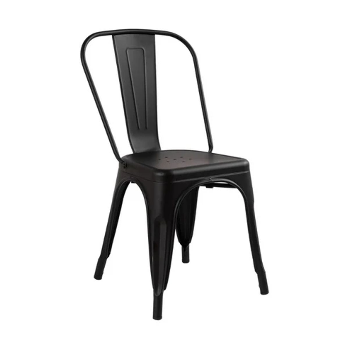 GENERICO - Silla Tolix Negra Mate para Terraza