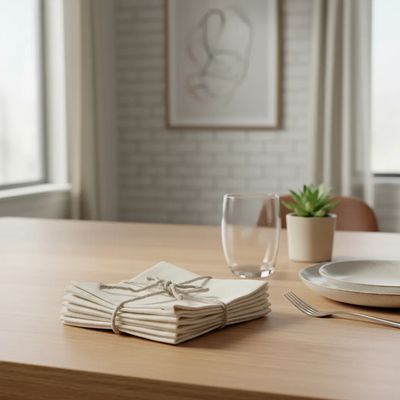 Imagen 2 del producto Pack de 20 servilletas de tela 30×30 cm Algodón crea color crudo Acron Studio