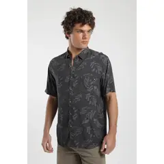 FROENS - Camisa Trazo Hojas Hombre - Viscosa