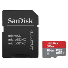 SANDISK - Memoria Micro Sd 16gb 533x Ultra 80mbs Adaptador