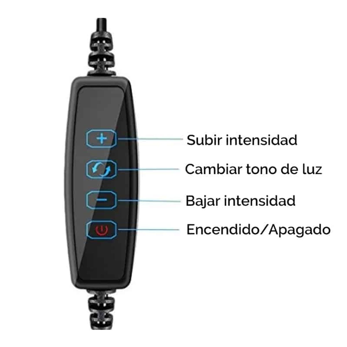 GENERICO - Pack Aro Iluminación 3 en 1, 3 Tipos De Luz /selfie
