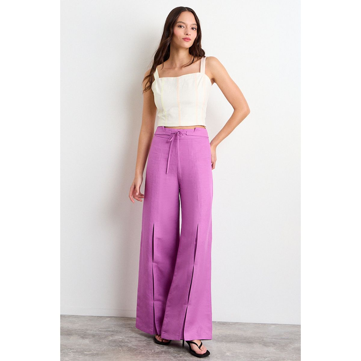 IO - Pantalon Liso Mujer Fucsia Io