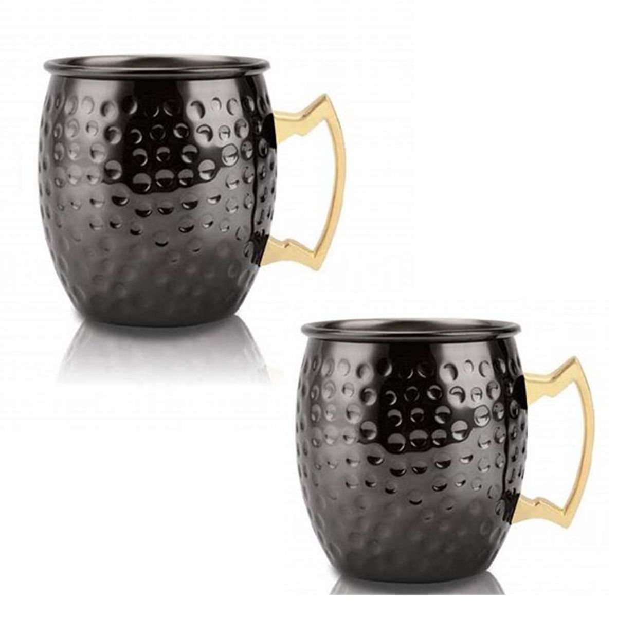 GENERICO - Mug Moscow Mule Negro 398 ml Set 2 unidades