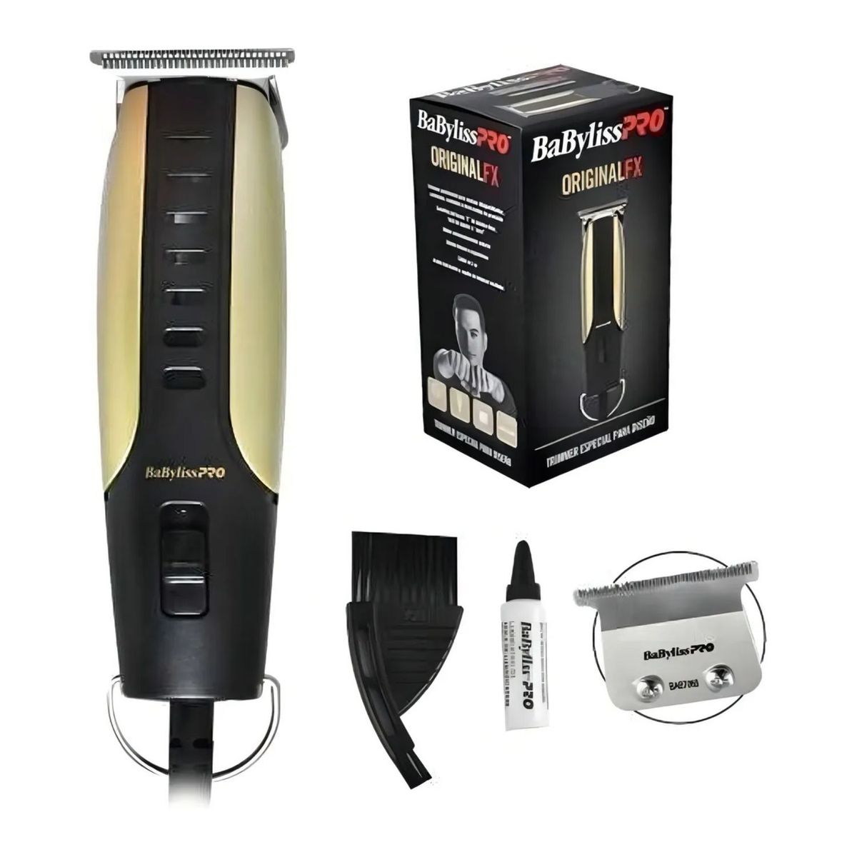 BABYLISS PRO - Máquina Patillera Babyliss Pro Trimmer Original FX Gold