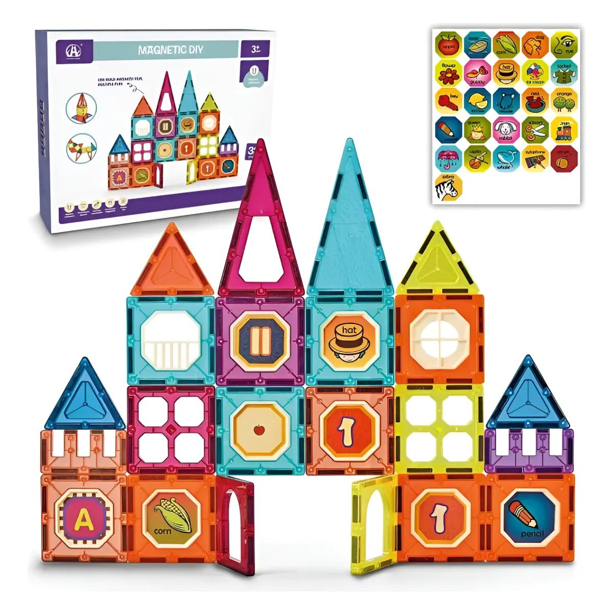 GENERICO - Bloques de construcción magnético, Juegos Didácticos 32 Pcs