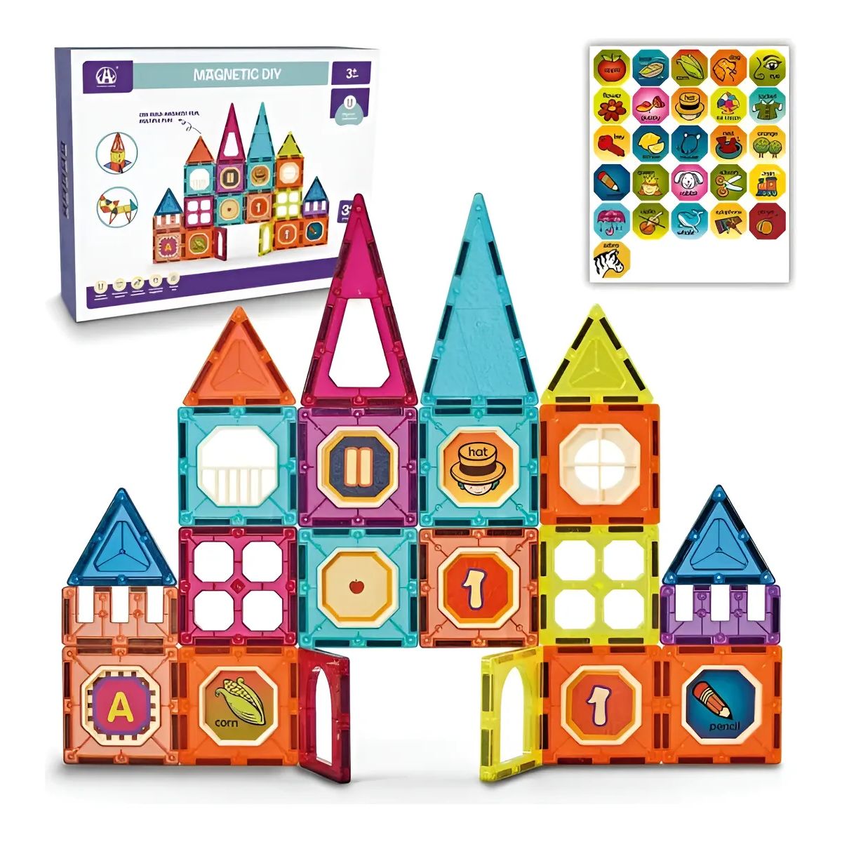 GENERICO - Bloques de construcción magnético, Juegos Didácticos 32 Pcs