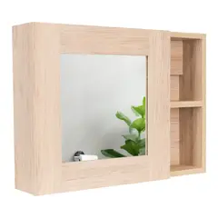 TUHOME - Botiquin Para Baño Cairo 40x55x121 Cm Rovere Con Espejo