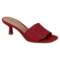 BEIRA RIO - Sandalia Taco Aguja Bajo Cereza Ecocuero