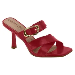 BEIRA RIO - Sandalia Taco Aguja Alto Cereza Ecocuero