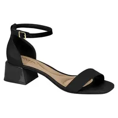 BEIRA RIO - Sandalia Taco Ancho Bajo Negro Ecocuero