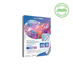 GENERICO - Papel Holográfico Imprimible A4 20 Hojas 110 Gr Holográfico Burbujas