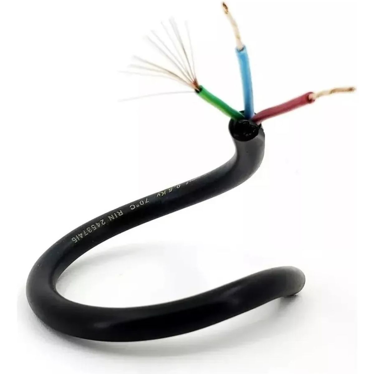 GENERICO - Córdon negro 3 x 2,5mm Rollo continuo de 50 mts