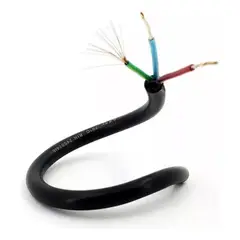 GENERICO - Córdon negro 3 x 2,5mm Rollo continuo de 50 mts