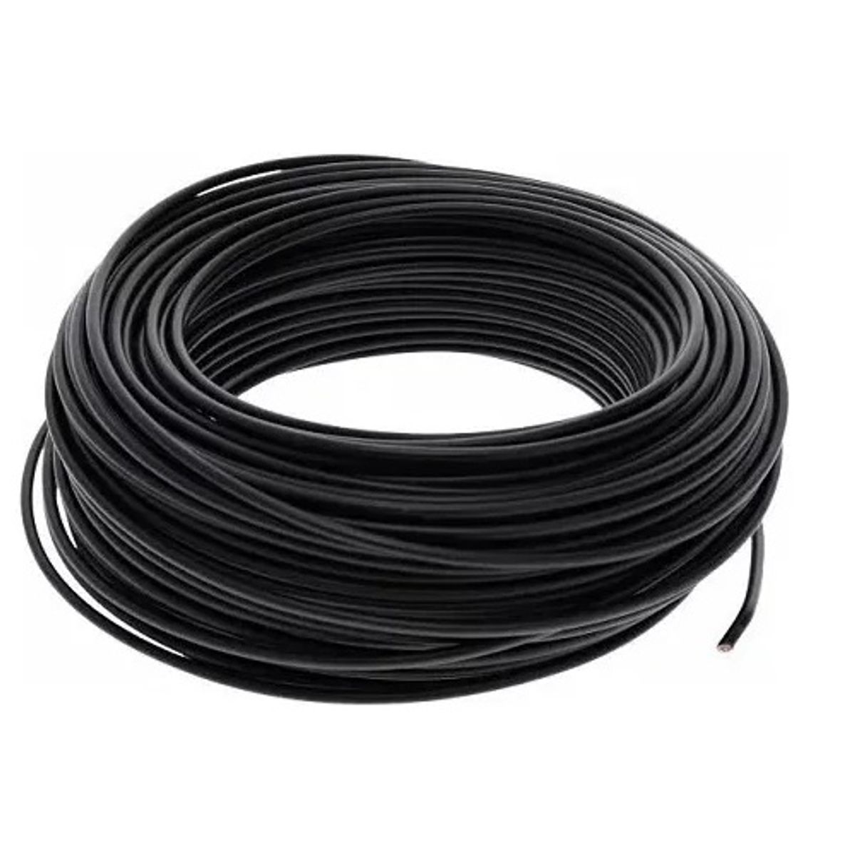 GENERICO - Córdon negro 3 x 2,5mm Rollo continuo de 50 mts