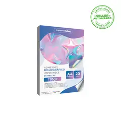 GENERICO - Papel Holográfico Imprimible A4 20 Hojas 110 Gr Holográfico Estrellas