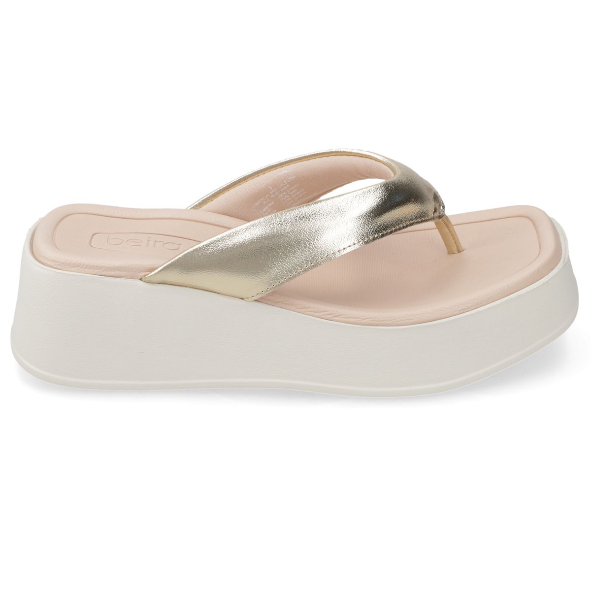 BEIRA RIO - Sandalia Dorado Beira Rio Ecocuero Metalizado