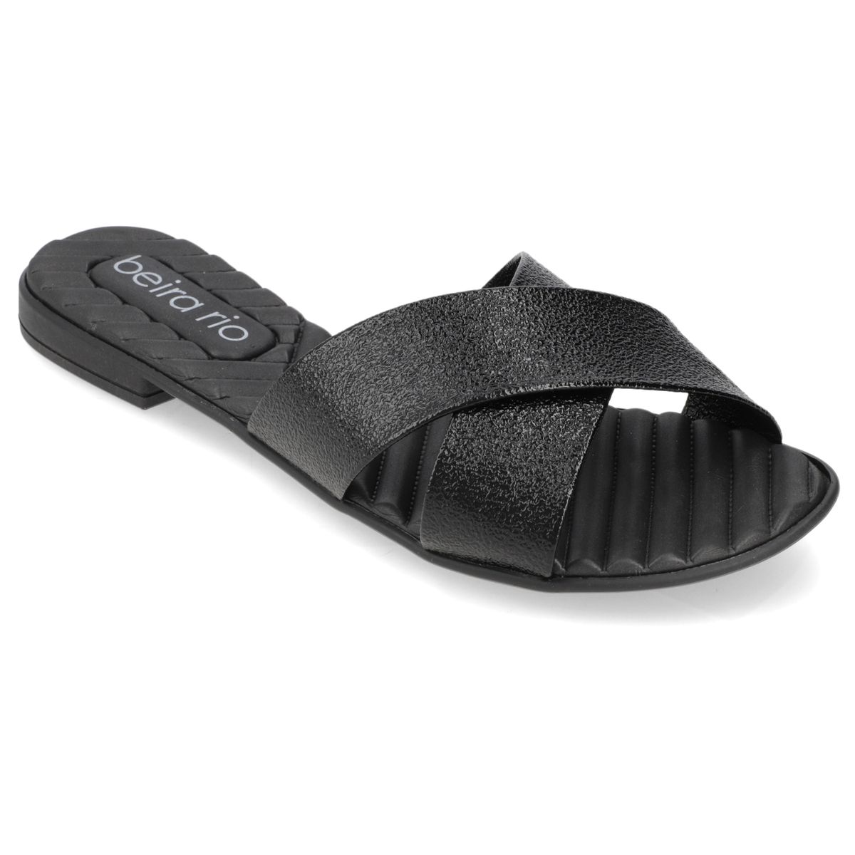 BEIRA RIO - Sandalia Negro Beira Rio Textil Glitter