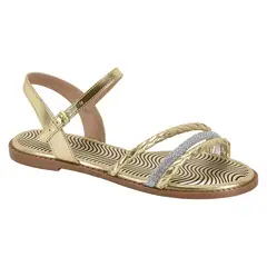 BEIRA RIO - Sandalia Dorado Ecocuero Metalizado