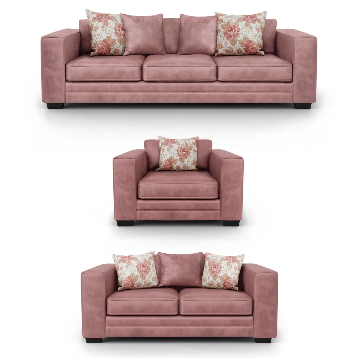 AMERICA DECORA - Living 8 Cuerpos 4+3+1 XL Con Resorte Estructural Palazzo Envejecido