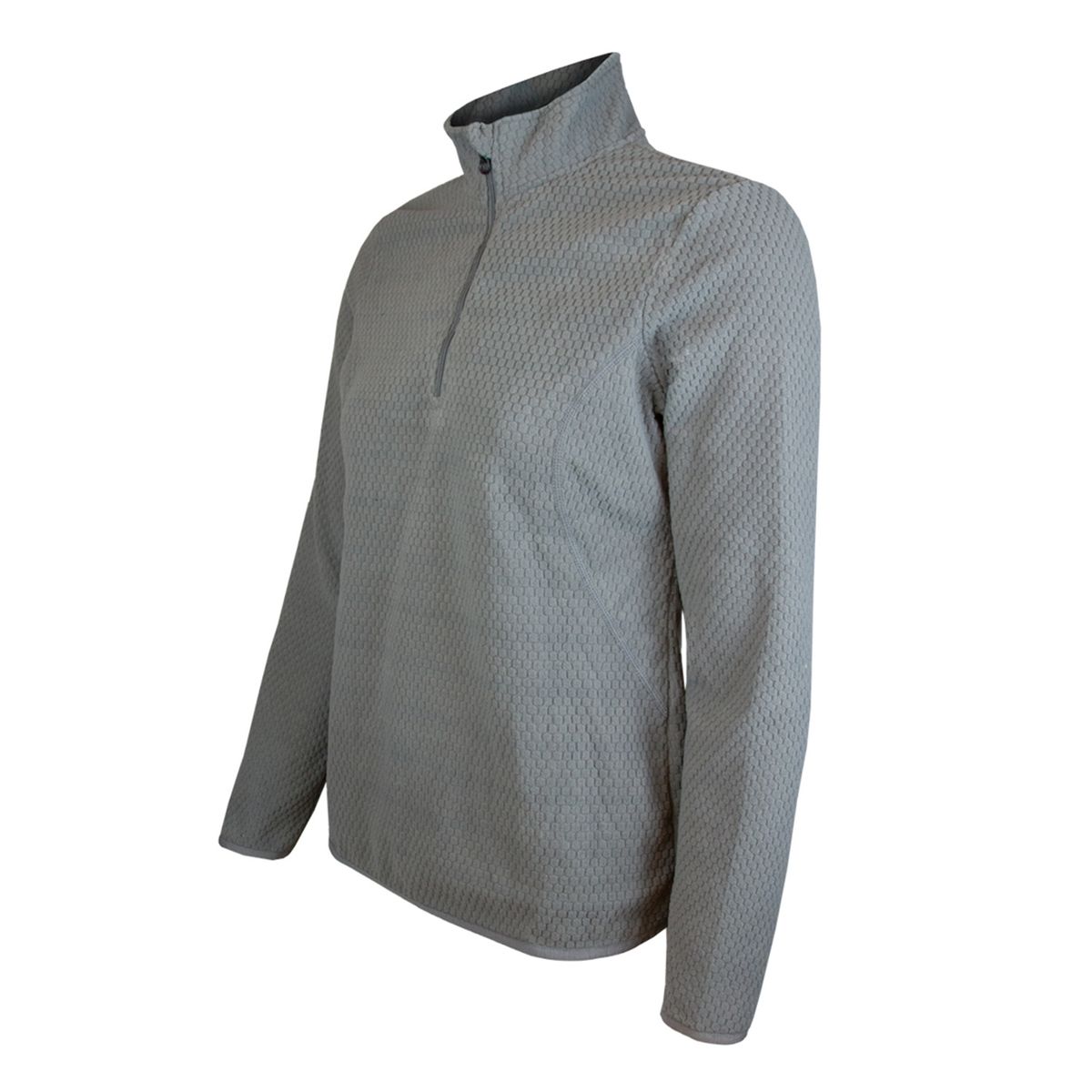 ANDESLAND OUTDOOR APPAREL - Polera Micropolar Panal Segunda Capa con Cierre Culpeo Gris Mujer