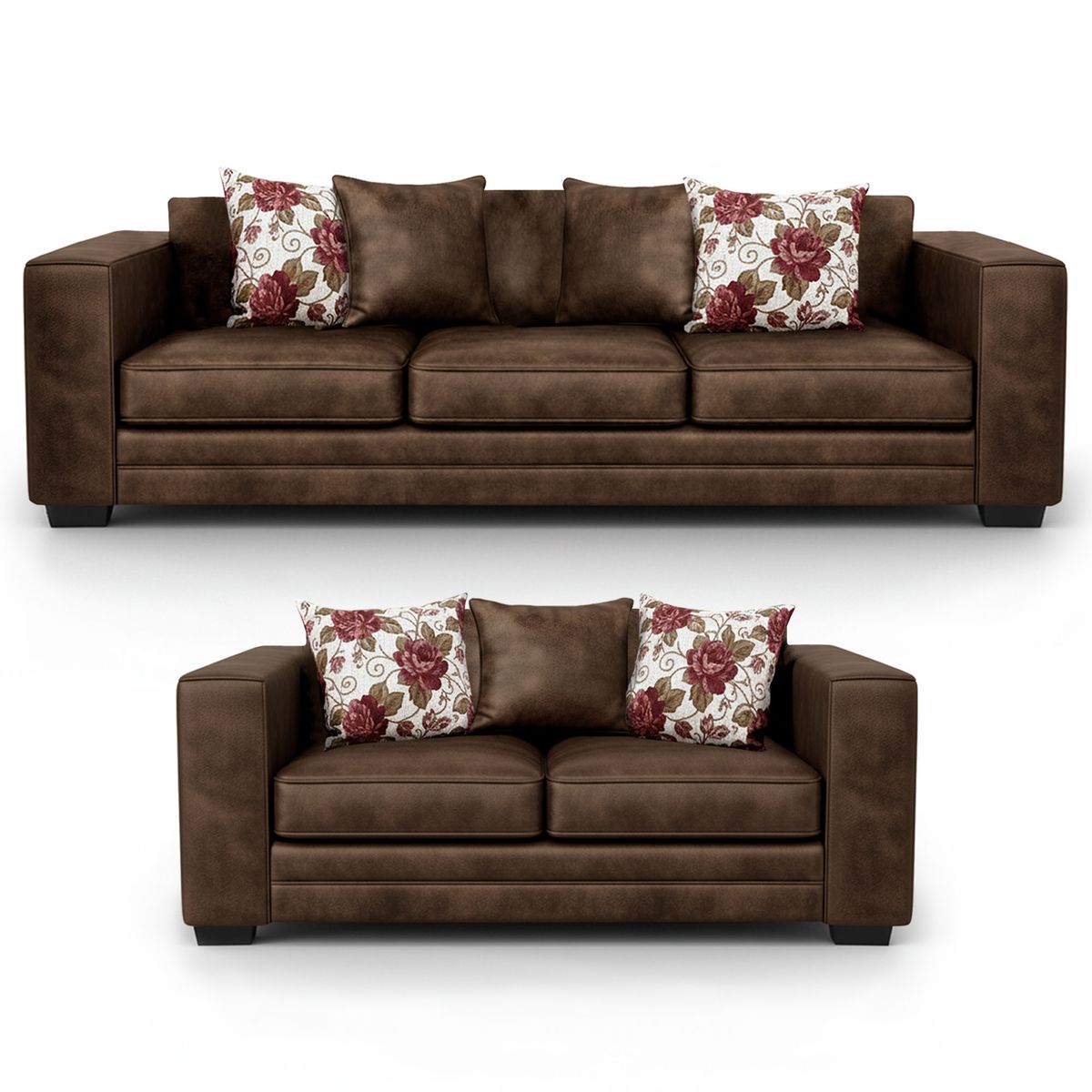 AMERICA DECORA - Living 7 Cuerpos 4+3 XL Con Resorte Estructural Palazzo Envejecido