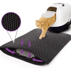 GENERICO - Alfombra Atrapa Arena Mascota Gato 55x75