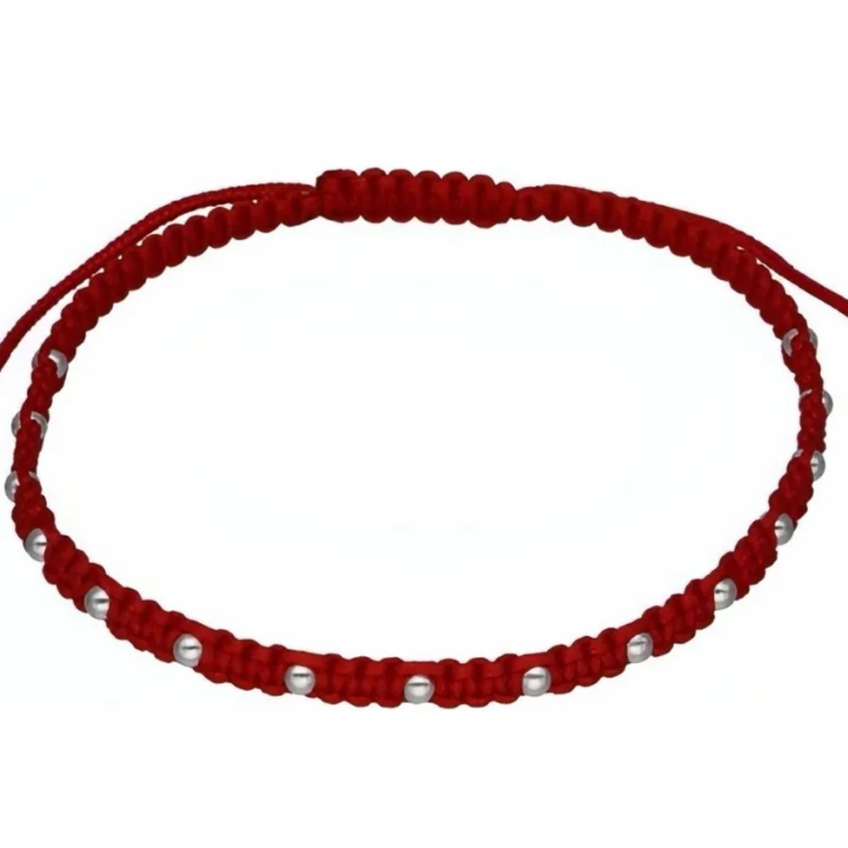 GENERICO - Pulsera Hilo Rojo Hombre Esferas De Plata 925 Macrame