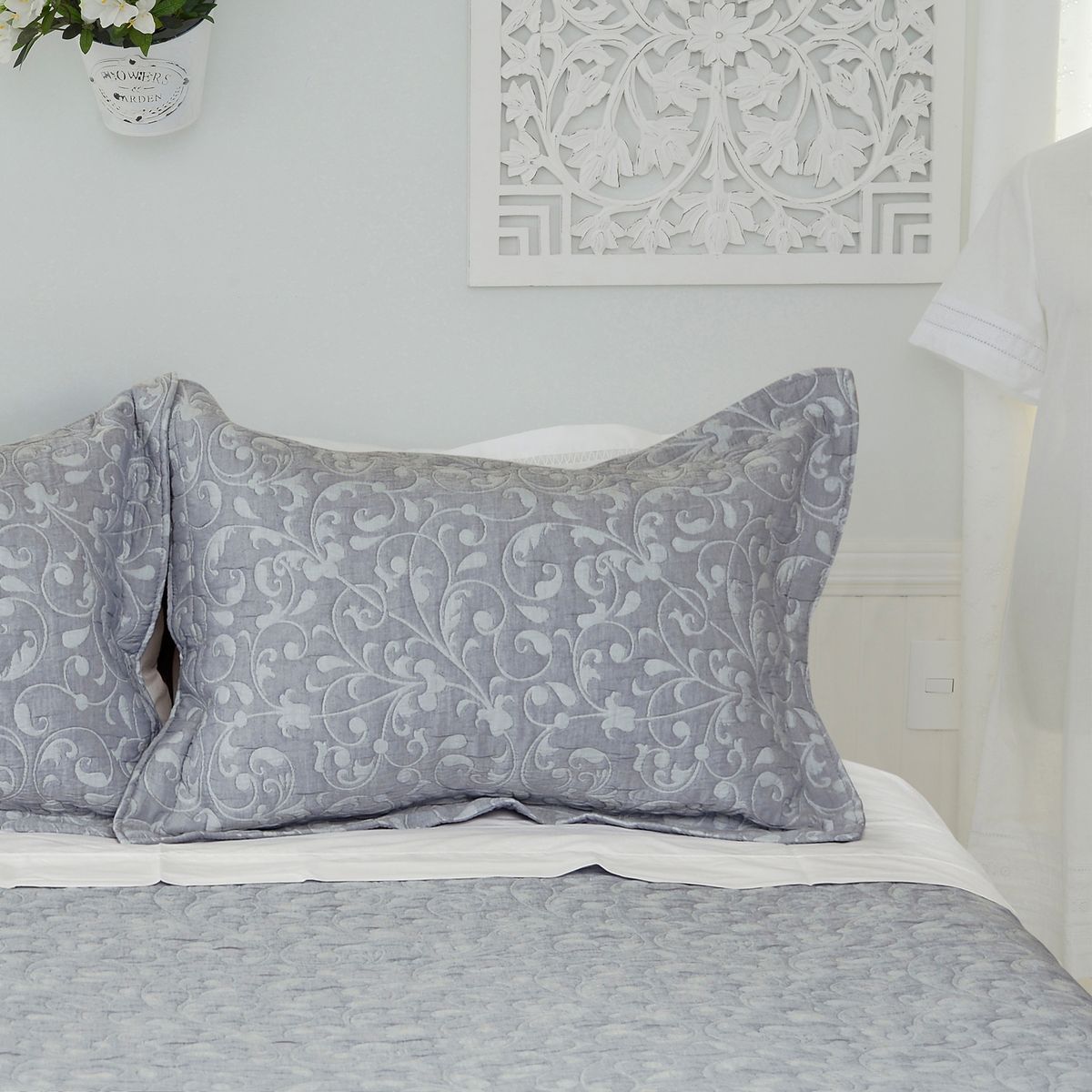 NINA HERRERA - Quilt Jacquard Cassis 2 Fundas Nina Herrera