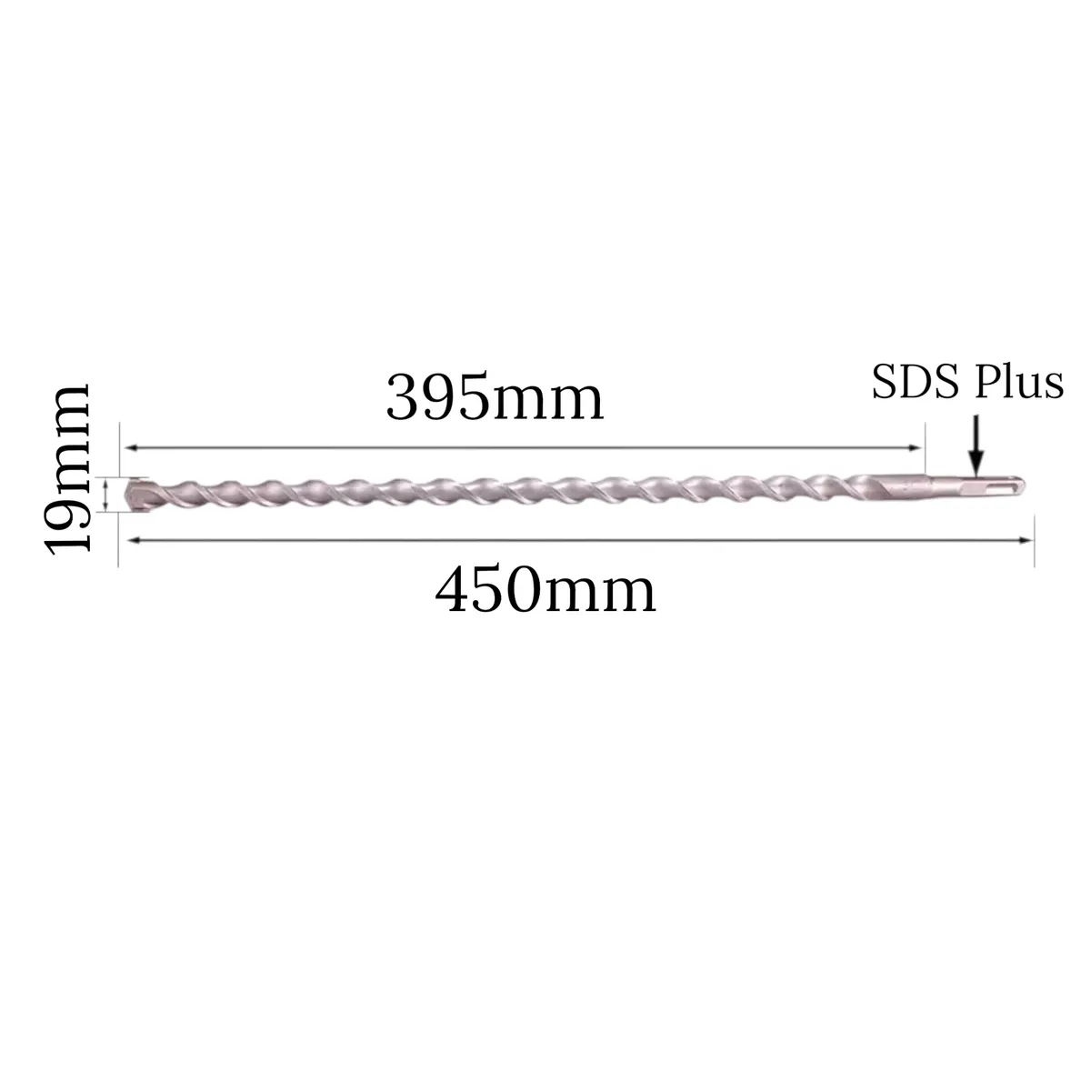 GENERICO - Broca Concreto 19mm x 450mm Hormigon SDS Plus