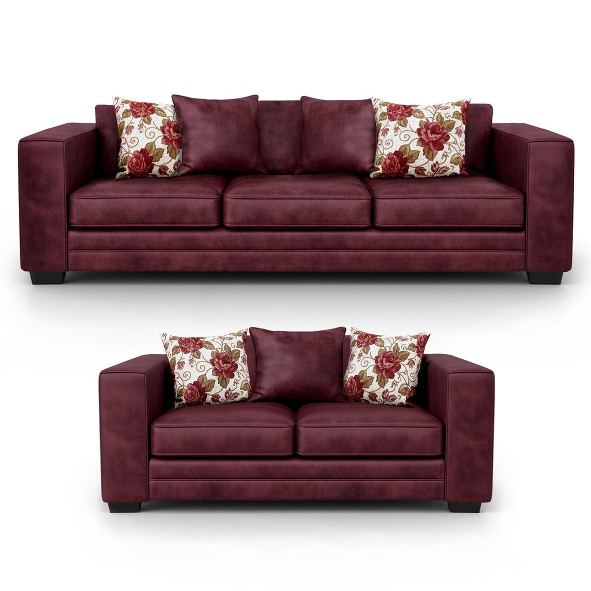 AMERICA DECORA - Living 7 Cuerpos 4+3 XL Con Resorte Estructural Palazzo Envejecido