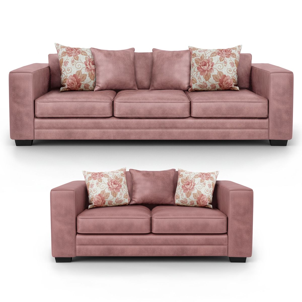 AMERICA DECORA - Living 7 Cuerpos 4+3 XL Con Resorte Estructural Palazzo Envejecido