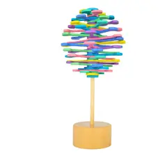 GENERICO - Juguete Piruleta Giratoria De Madera Multicolor Anti Estrés