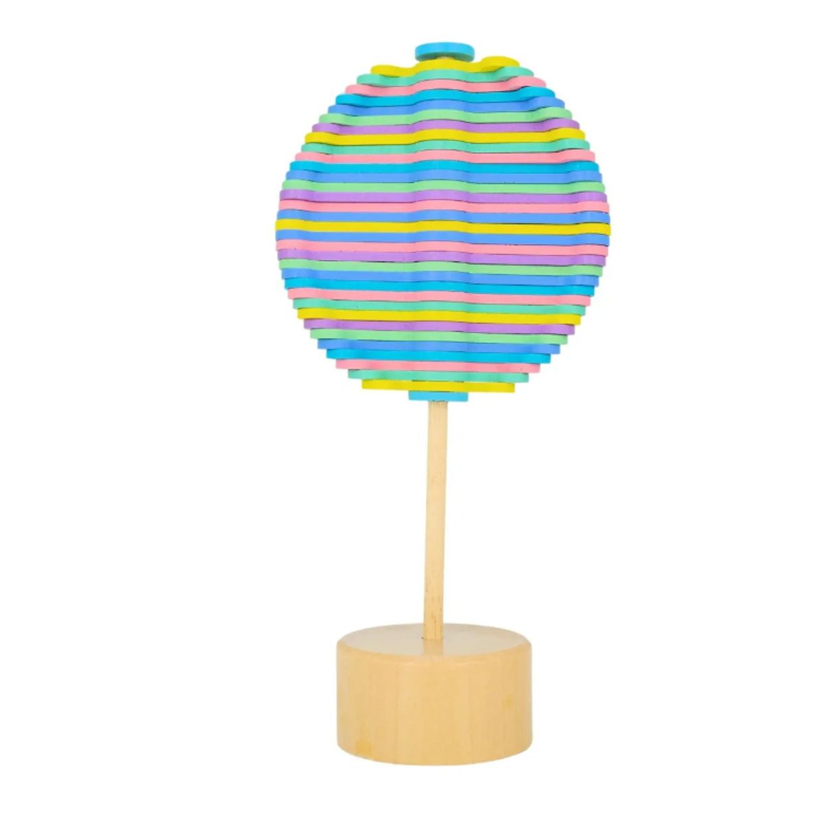 GENERICO - Juguete Piruleta Giratoria De Madera Multicolor Anti Estrés