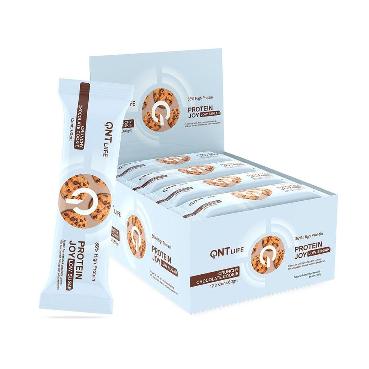 QNT - Caja de Barras Protein Joybar LowSugar Crunchy Chocolate Coo