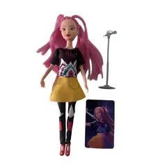 GENERICO - Muñeca Mira Guerrera Kpop 30cm Con Música Micrófono Genérica