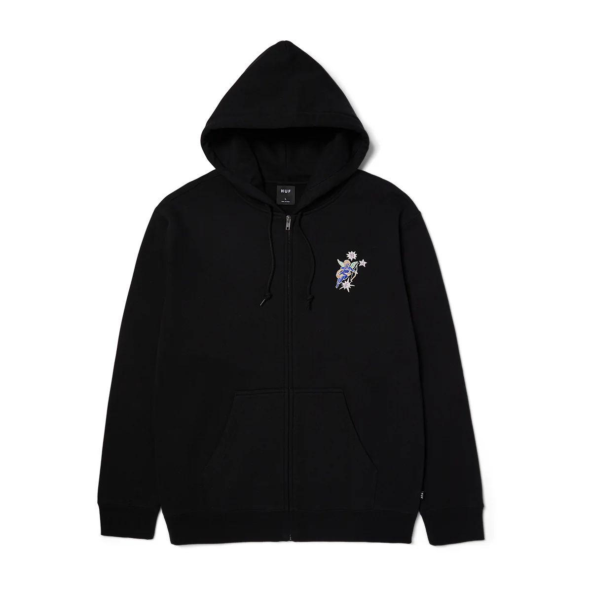 HUF - Poleron Negro Hombre Algodón Huf Cupid
