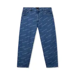 40S & SHORTIES - PANTALON JEANS TEXT LOGO BLUE
