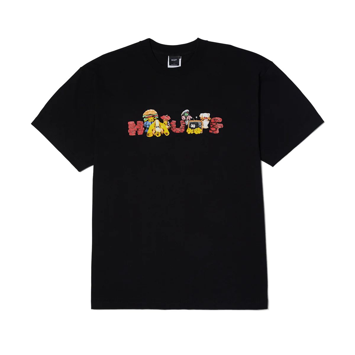 HUF - Polera negra hombre algodón HUF