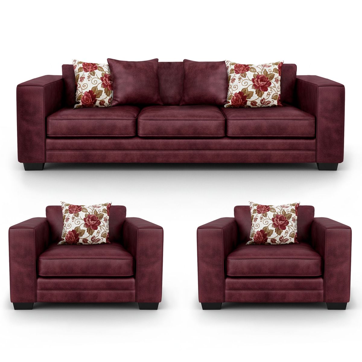 AMERICA DECORA - Living 6 Cuerpos 4+1+1 XL Con Resorte Estructural Palazzo Envejecido