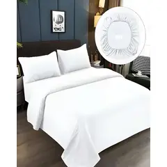 GENERICO - SABANAS DE 500 HILOS SUPER-KING BLANCO