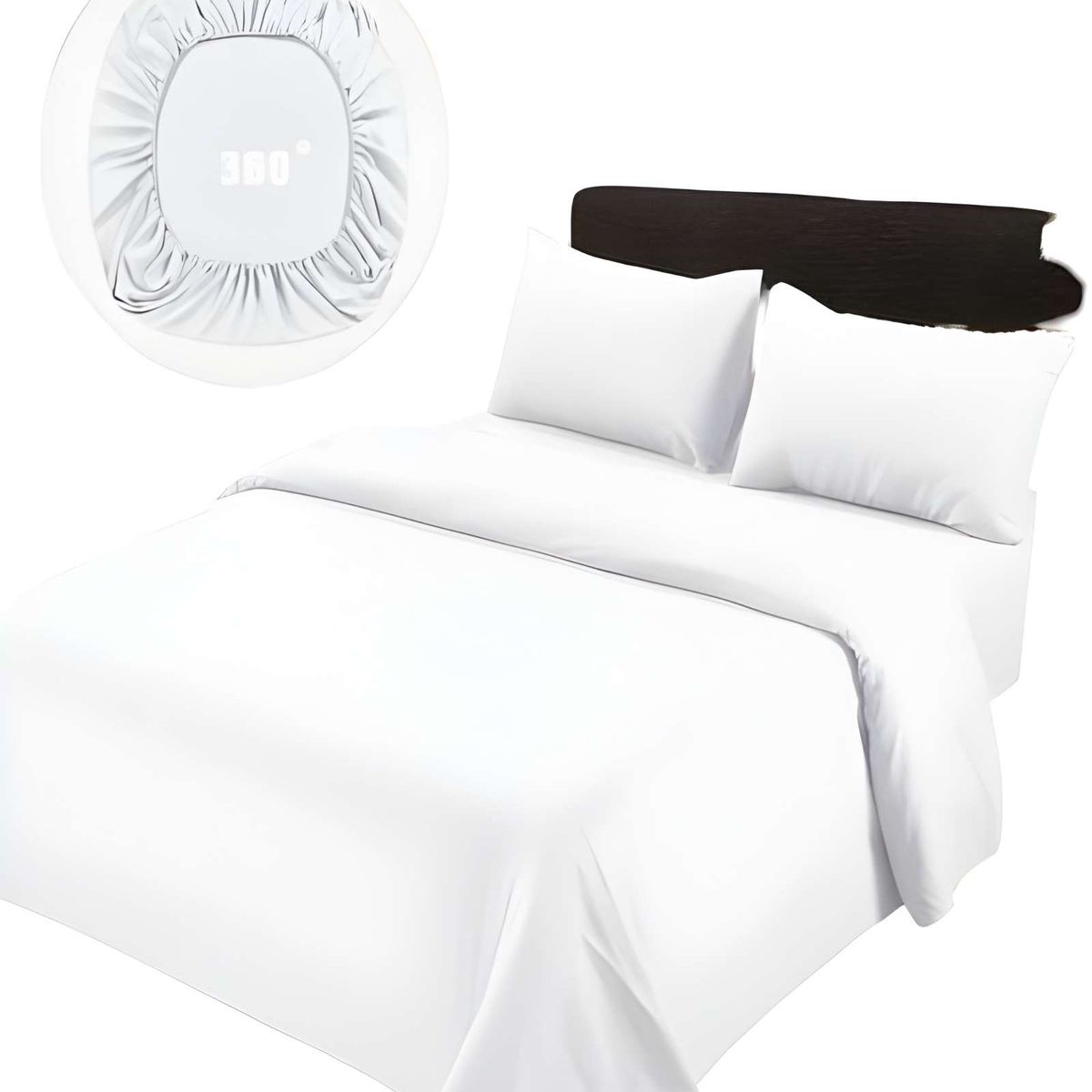 GENERICO - SABANAS DE 500 HILOS SUPER-KING BLANCO