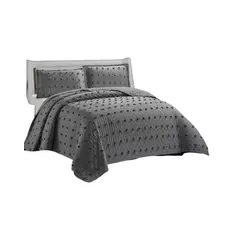 GENERICO - Quilt cubrecama TUFTING DE LUJO SUAVE PLAZA Y MEDIA T03