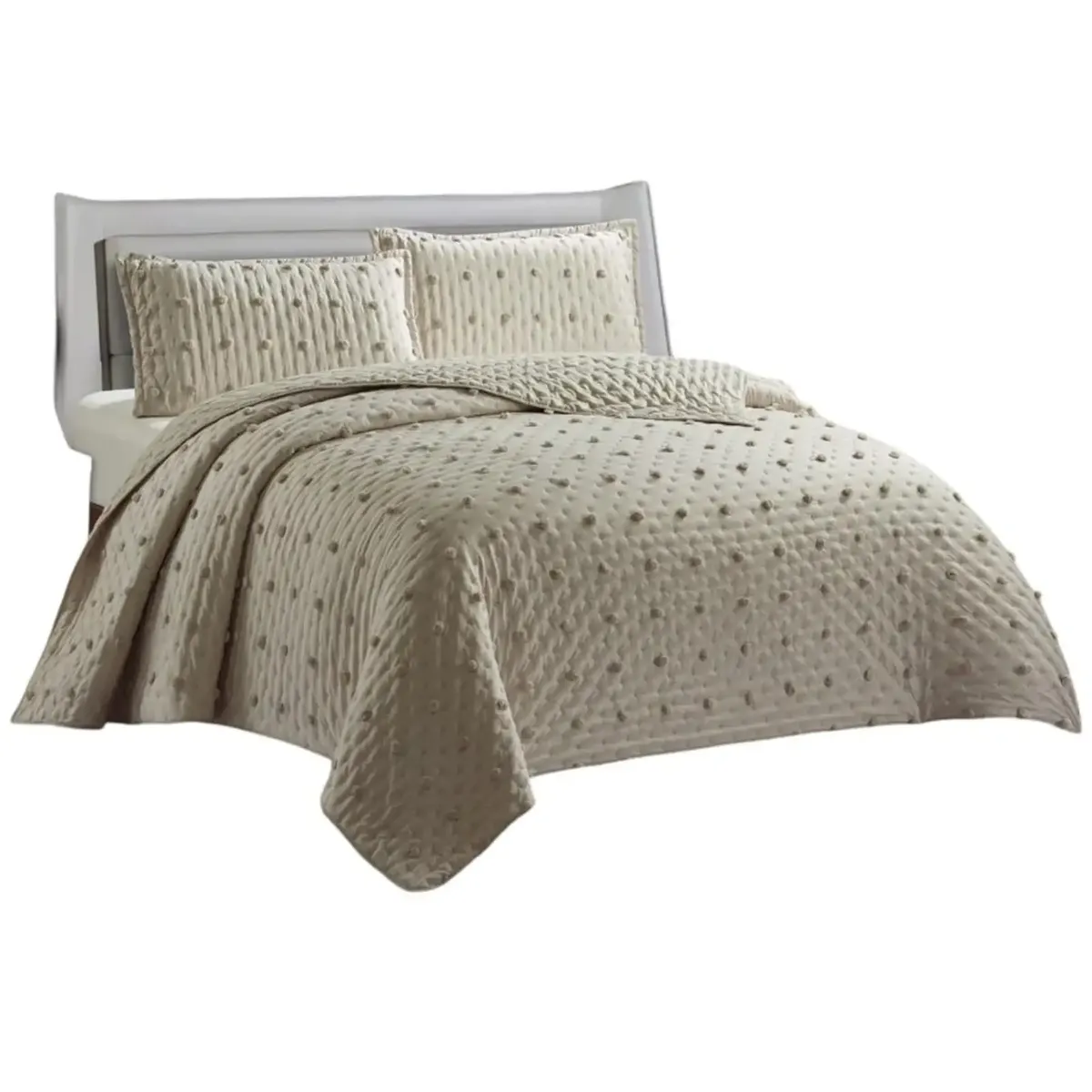 GENERICO - quilt cubrecama TUFTING DE LUJO SUAVE 2 PLAZAS T06