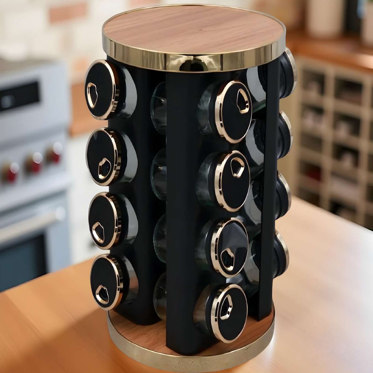 GENERICO - ESPECIERO GIRATORIO 360 NEGRO