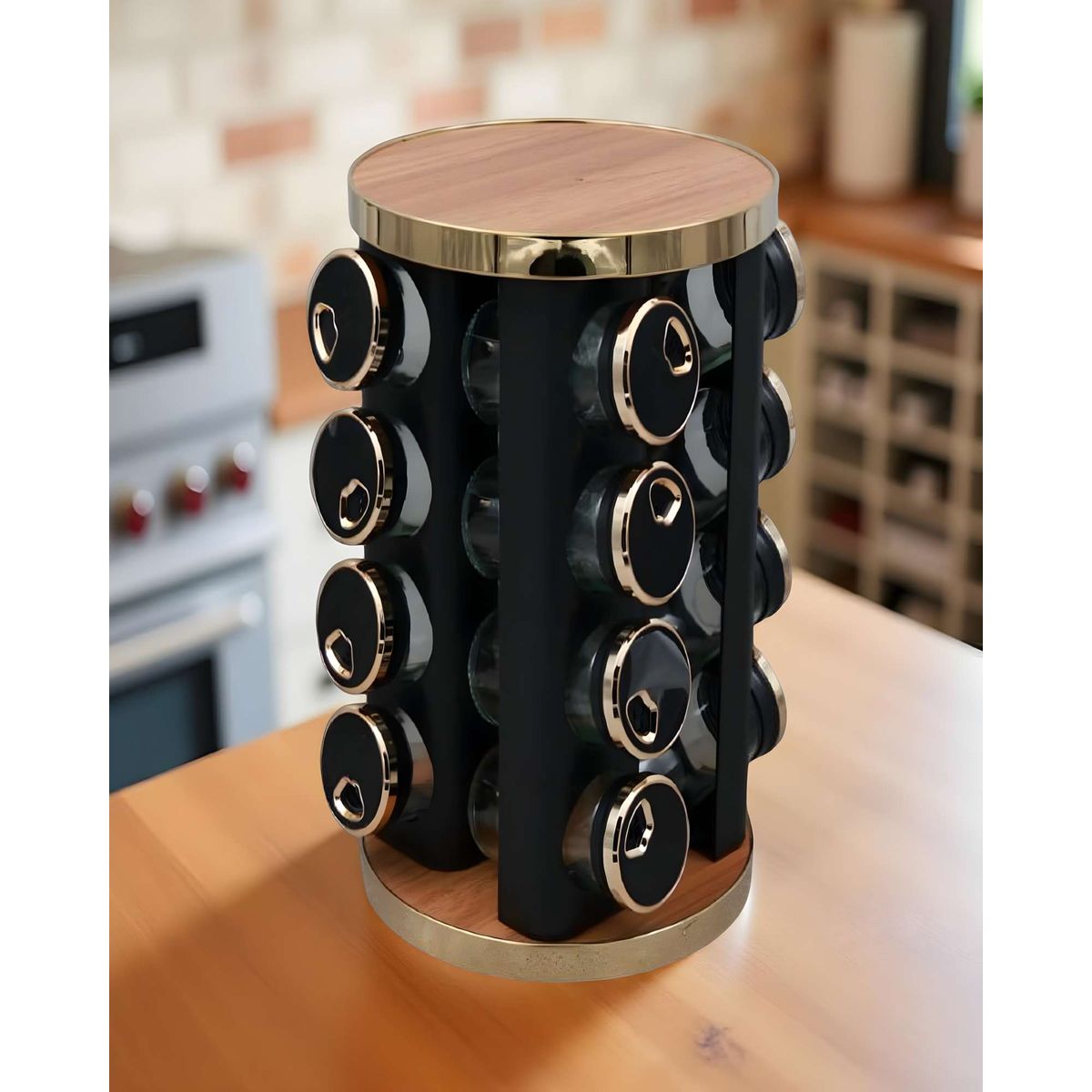 GENERICO - ESPECIERO GIRATORIO 360 NEGRO