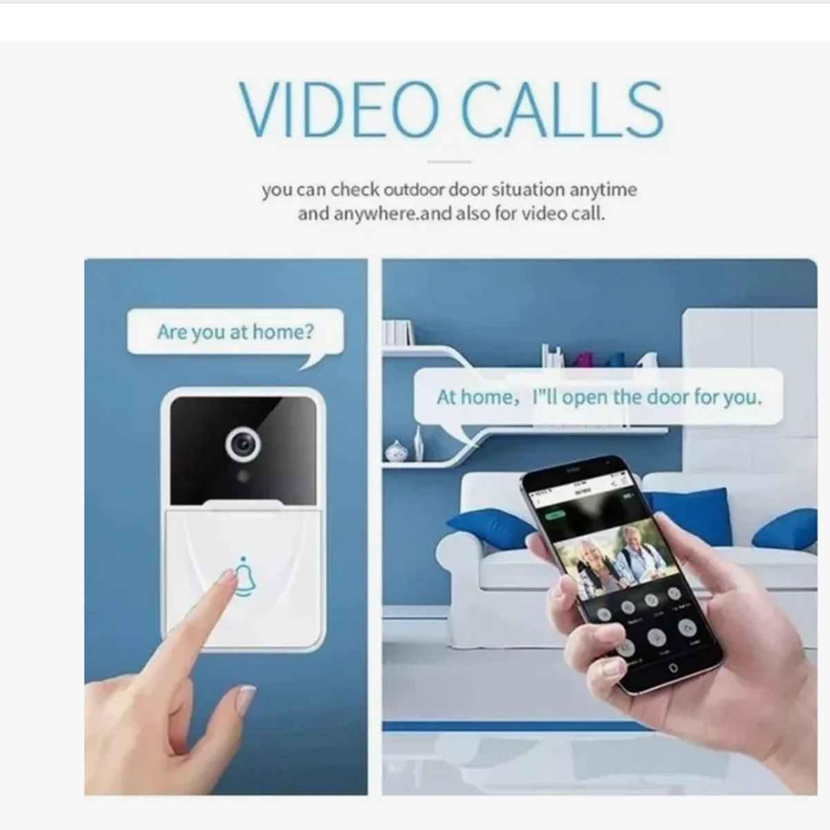 GENERICO - Timbre Wifi Inteligente Video Timbre Inalámbrico
