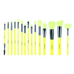 BEAUTY CREATIONS - Set De 15 Brochas Amarillo Neon Boujee