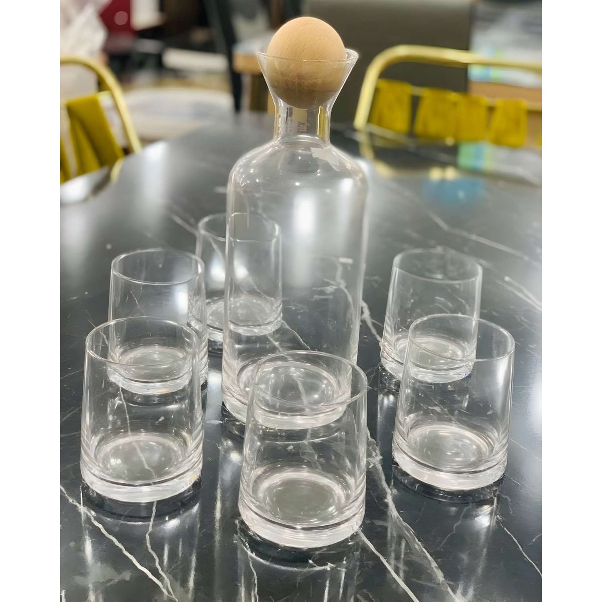 GENERICO - SET DE JARRA MAS 6 VASOS TRANSPARENTE